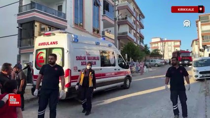 Kırıkkale’de apartmanda çıkan yangında 8 kişi dumandan etkilendi