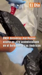 DNCD decomisa marihuana oculta en aire acondicionado en el Aeropuerto Las Américas