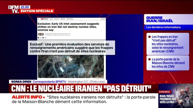 Sites nucléaires iraniens non détruits : la porte-parole de la Maison-Blanche dément cette information