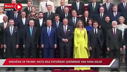Erdoğan ve Trump, NATO aile fotoğrafı çekiminde yan yana geldi