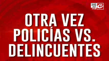 Policias vs delincuentes: brutal robo y muerte