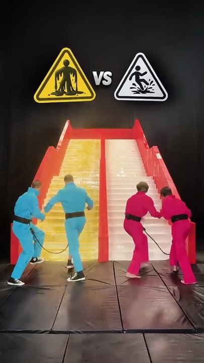 Slippery vs sticky stairs