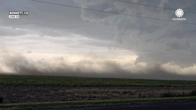 Small gustnado churns near Colorado highway