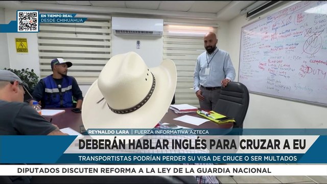 Transportistas reciben clases de ingles tras el decreto de Trump para poder cruzar a Estados Unidos