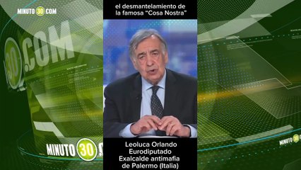 El “Alcalde antimafia” Leoluca Orlando envía mensaje de solidaridad a Medellín tras los hechos del 21 de junio