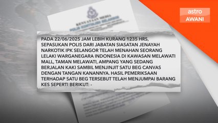 Buruh warga asing ditahan bersama dadah lebih 20 kilogram