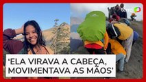 Turistas usaram drone para localizar brasileira em vulcão e enviaram recado: 'Fique acordada'