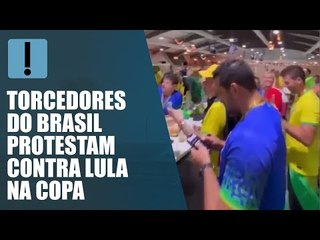 Torcedores aproveitaram a partida de estreia da seleção na Copa do Mundo para protestar contra Lula