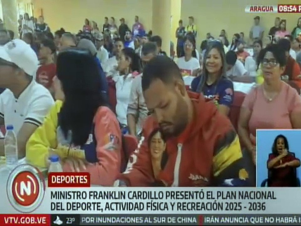 Ministro Franklin Cardillo presentó el Plan Nacional del Deporte 2025-2036