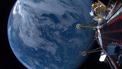 IM-2 'Athena' Moon Lander Captures Stunning Views Of Earth And Falcon 9 Upper Stage