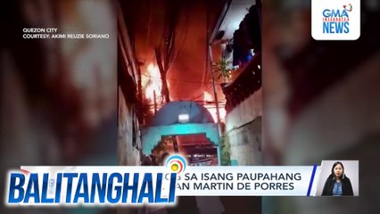 1, patay sa sunog sa isang paupahang bahay sa Brgy. San Martin De Porres | Balitanghali