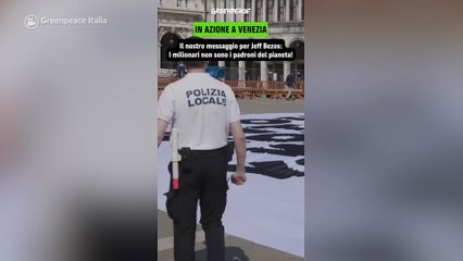 Protestan contra Jeff  Bezos en Venecia a días de su boda con Lauren Sánchez