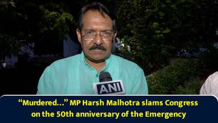 “Murdered…” MP Harsh Malhotra slams Congress on the 50th anniversary of the Emergency