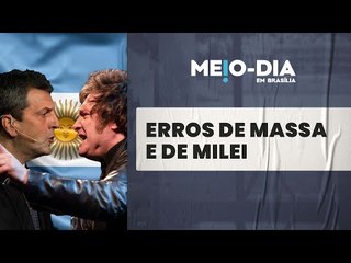 Massa e Milei cometem erros na primeira metade do 2º turno e reagem de maneiras distintas