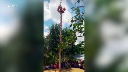 Tragedia en Veracruz- Voladores de Papantla caen desde 10 metros de altura