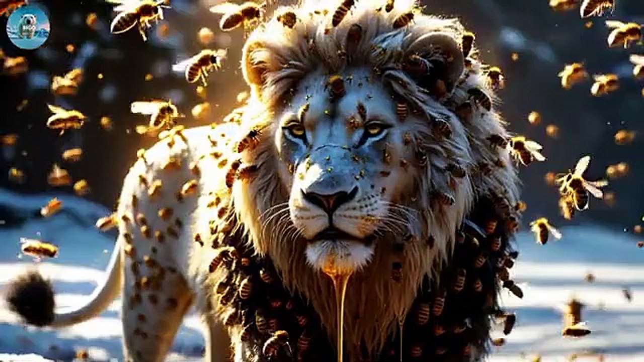 White Lion Attacked by Millions of Bees and Parasites Saved by Brave Rescue Team | Animal Rescue