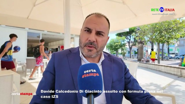 Davide Calcedonio Di Giacinto assolto con formula piena nel caso IZS