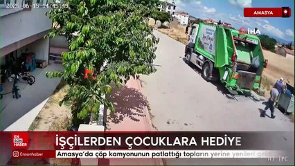 Amasya’da çöp kamyonunun patlattığı topların yerine yenileri geldi