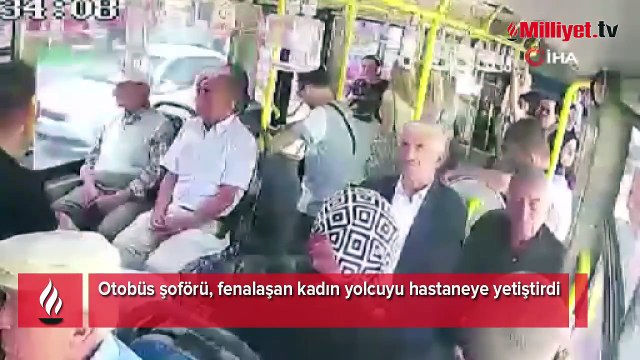 Şoför, otobüste bayılan yolcuyu hastaneye yetiştirdi