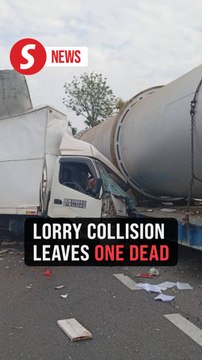 Man dies in accident involving two heavy vehicles