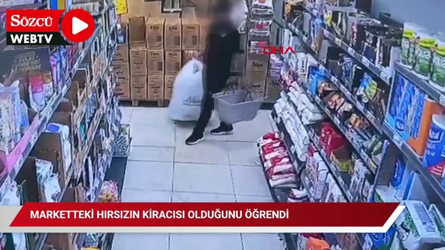 Sultangazi'de marketteki hırsızın kiracısı olduğunu öğrendi; hırsızlık kamerada