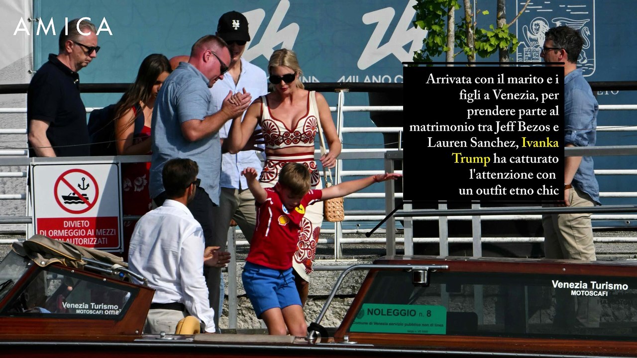 Ivanka Trump etno chic a Venezia per Bezos: con il look di un piccolo brand milanese