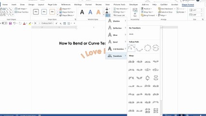 How to Bend or Curve Text in MS Word Like a Pro