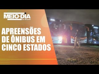 PRF apreende 55 ônibus usados em invasões bolsonaristas