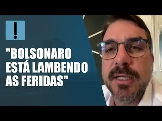Flávio Bolsonaro tenta desvincular o pai das depredações em Brasília