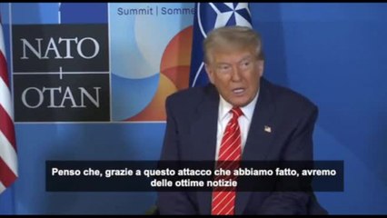 Nato, Trump: dopo il nostro attacco in Iran "grandi progressi a Gaza"