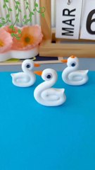 Cute Clay Swan Sculpture
