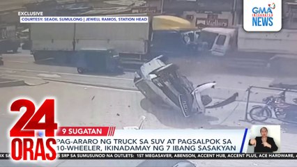 Pag-araro ng truck sa SUV at pagsalpok sa 10-wheeler, ikinadamay ng 7 ibang sasakyan sa Antipolo City | 24 Oras