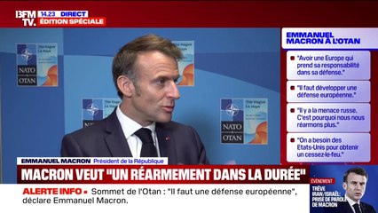 Emmanuel Macron réclame une "paix commerciale" au sein des pays membres de l'Otan