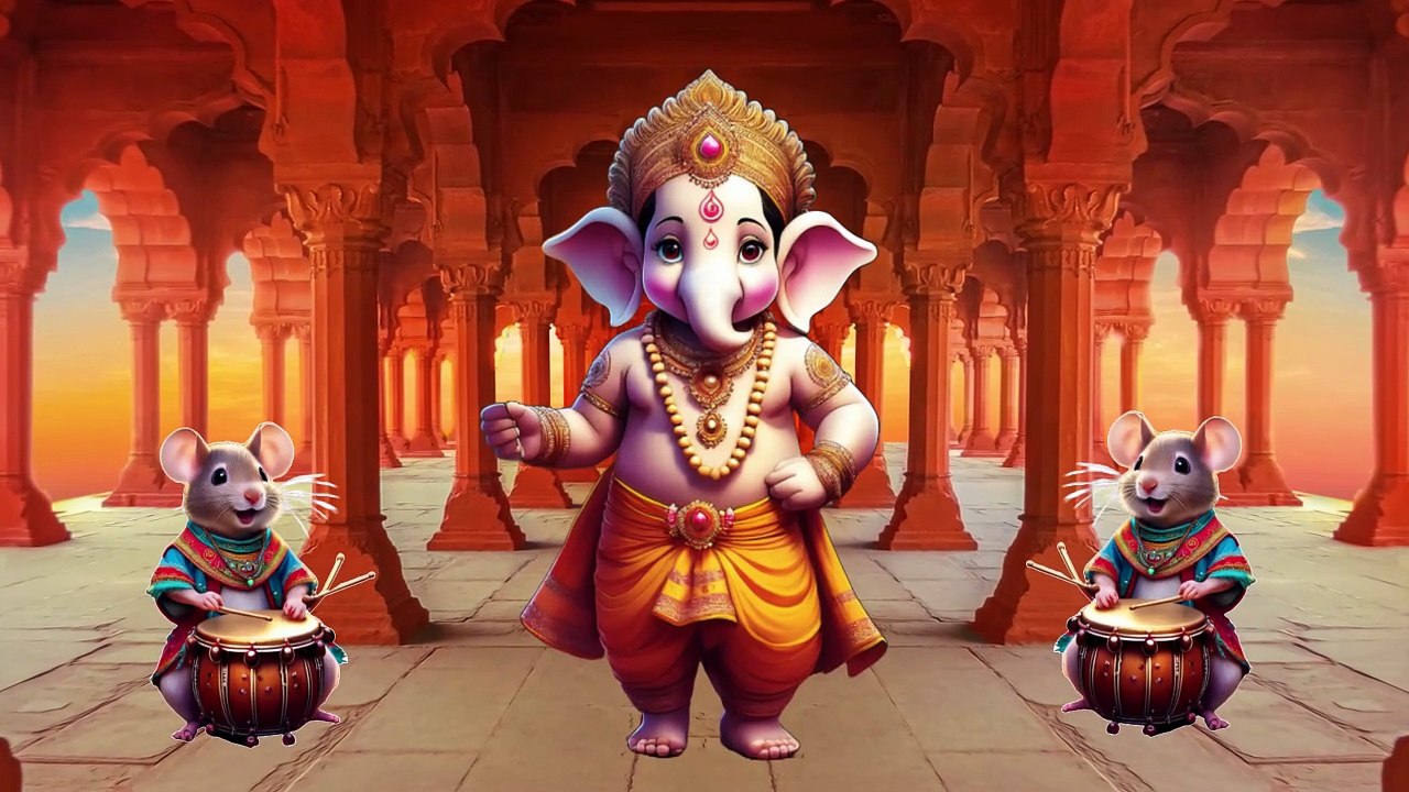 Lambodar Pitambar Riddhi Siddhi Vinayaka Morya | Ganpati Animation Song | Ganpati Bappa Morya