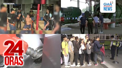 24 Oras: (Part 1) Brgy. Capt., nahulihan ng 'di lisensyadong armas at sangkot din umano sa ilang patayan; LRT2, nagkaaberya kanina, libre muna ang sakay hanggang bukas; halos P10B halaga ng droga kabilang ang mga nalambat sa dagat sa Luzon, sinunog, atbp.