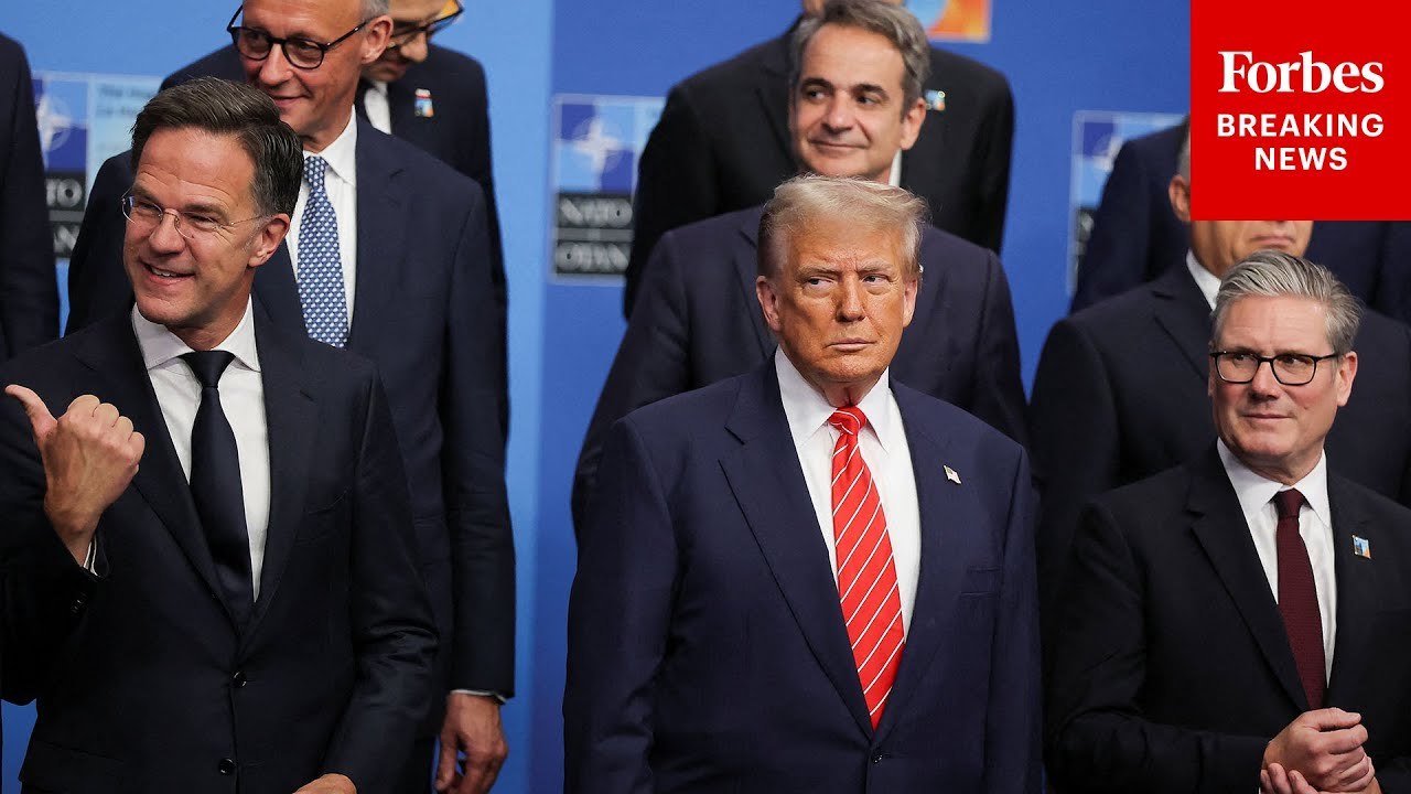 President Trump Participates In Family Photo At The NATO Summit In The Hague, Netherlands