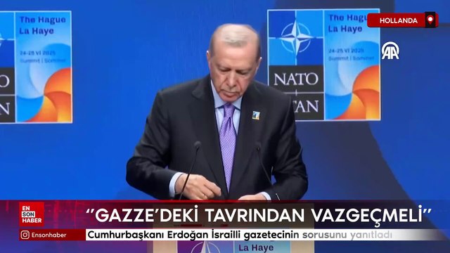 Cumhurbaşkanı Erdoğan İsrailli gazetecinin sorusunu yanıtladı
