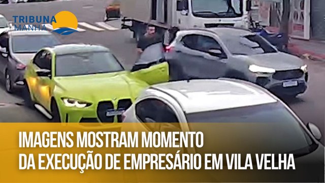 Imagens mostram momento da execução de empresário em Vila Velha
