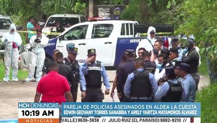 ¡Horror! Identifican a pareja de policías asesinados dentro de su camioneta en Comayagüela