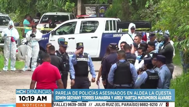 ¡Horror! Identifican a pareja de policías asesinados dentro de su camioneta en Comayagüela