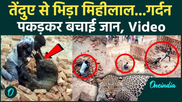 Lakhimpur Kheri का मिहीलाल बन गया असली हीरो, तेंदुए से लड़ाई का वीडियो वायरल | Leopard Attack |