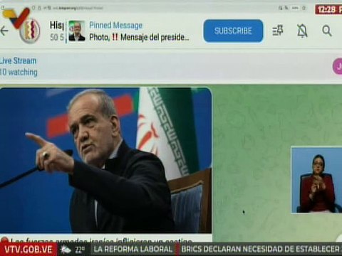 Pdte. de Irán Pezeshkian: Fuerzas armadas iraníes infligieron un castigo severo e histórico a Israel