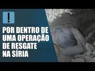 Socorristas sírios resgatam família dos escombros após terremoto