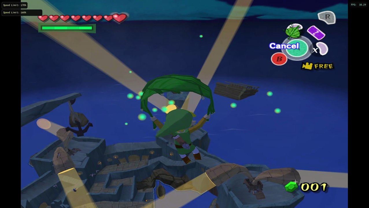 Wind Waker. FF1. Loading Link spawn id 20 which is near Helmaroc King & checking out my mod