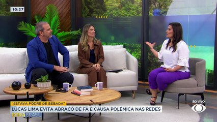 Lucas Lima evita beijo de fã e causa polêmica nas redes sociais