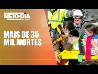 Nº de mortes em terremoto na Turquia e Síria passa de 35 mil