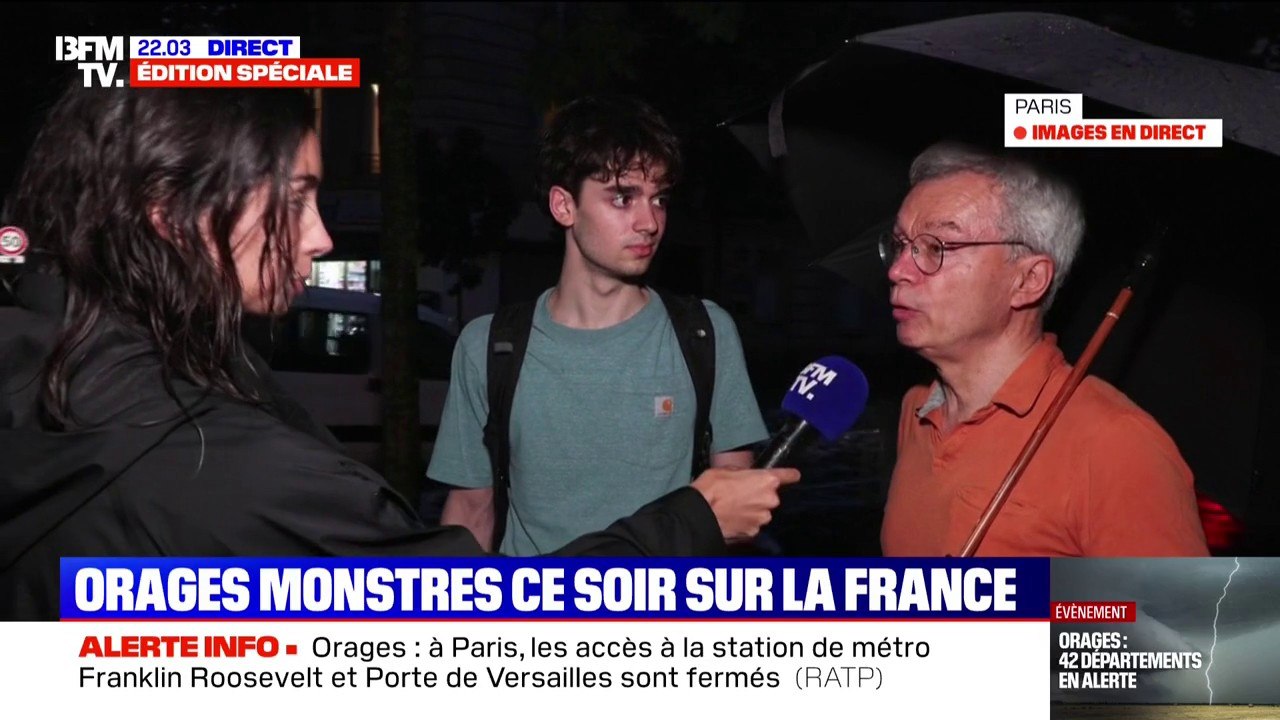 "Les parasols ont volé partout, les verres étaient par terre": à Paris, d'importants dégâts après des orages monstres