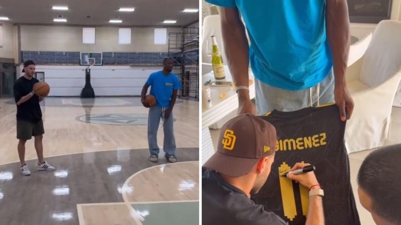 Gimenez-Butler, sfida a "calcio-basket". E Santi gli regala la sua maglia