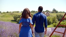mixkit-lovers-walking-through-a-lavender-field-4530-hd-ready