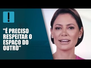 Michelle Bolsonaro estrela campanha contra assédio no Carnaval